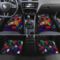 New Zealand Warriors Autism Awareness Car Mats Puzzle Flames Rugby Ball
