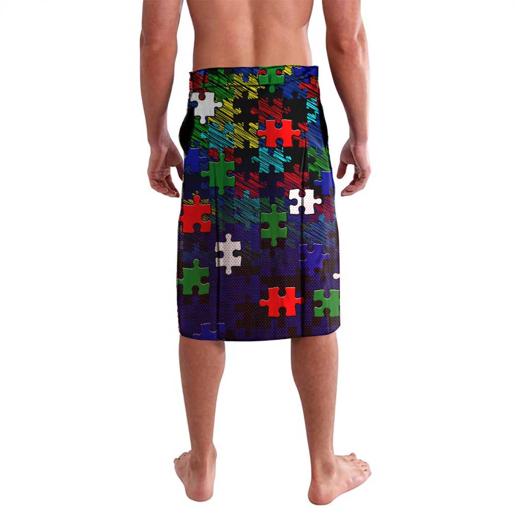 New Zealand Warriors Autism Awareness Lavalava Puzzle Flames Rugby Ball