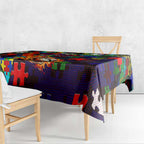 New Zealand Warriors Autism Awareness Tablecloth Puzzle Flames Rugby Ball