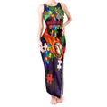 New Zealand Warriors Autism Awareness Tank Maxi Dress Puzzle Flames Rugby Ball