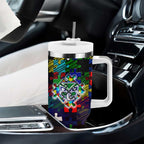 New Zealand Warriors Autism Awareness Tumbler With Handle Puzzle Flames Rugby Ball