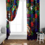 New Zealand Warriors Autism Awareness Window Curtain Puzzle Flames Rugby Ball