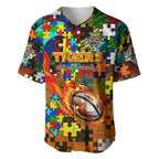 Tigers Autism Awareness Baseball Jersey Puzzle Flames Rugby Ball
