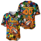 Tigers Autism Awareness Baseball Jersey Puzzle Flames Rugby Ball