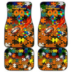 Tigers Autism Awareness Car Mats Puzzle Flames Rugby Ball