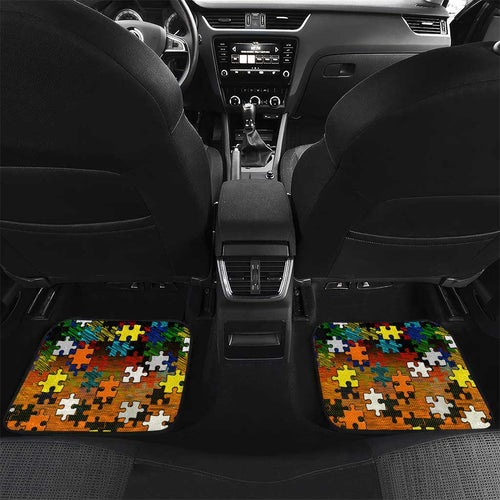 Tigers Autism Awareness Car Mats Puzzle Flames Rugby Ball