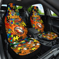 Tigers Autism Awareness Car Seat Cover Puzzle Flames Rugby Ball