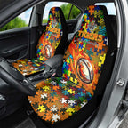 Tigers Autism Awareness Car Seat Cover Puzzle Flames Rugby Ball