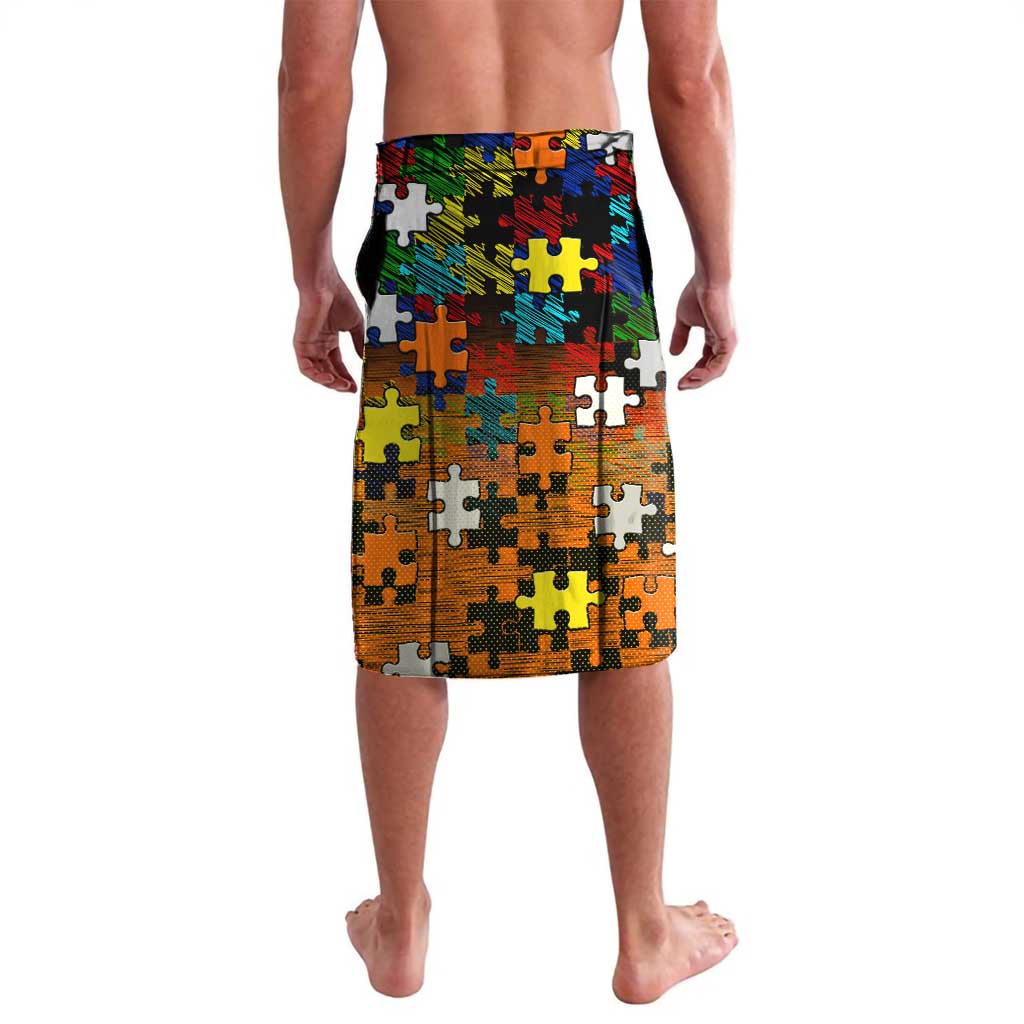 Tigers Autism Awareness Lavalava Puzzle Flames Rugby Ball
