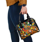 Tigers Autism Awareness Shoulder Handbag Puzzle Flames Rugby Ball