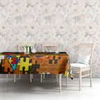 Tigers Autism Awareness Tablecloth Puzzle Flames Rugby Ball