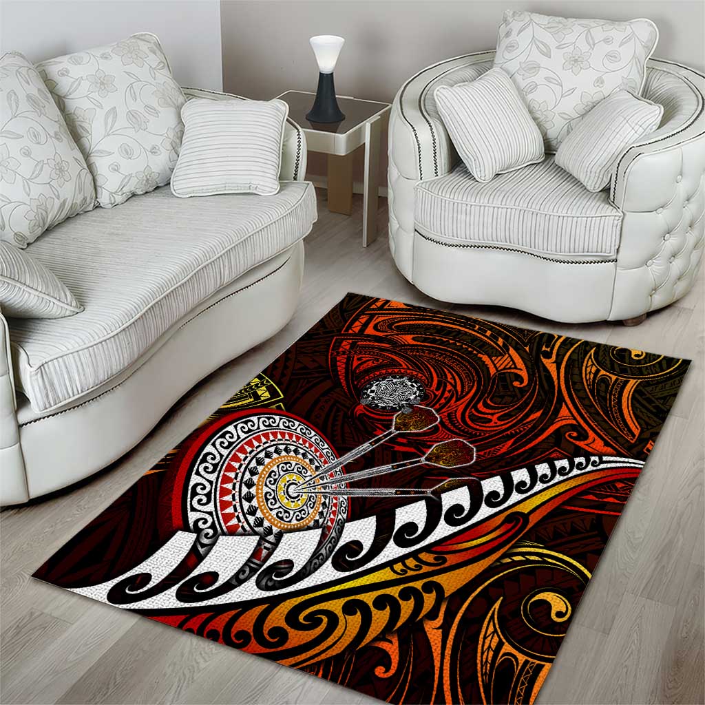 Fern Maori Darts Area Rug New Zealand Darts