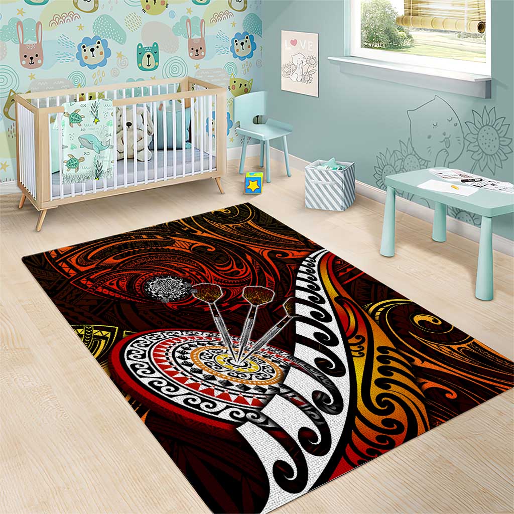 Fern Maori Darts Area Rug New Zealand Darts