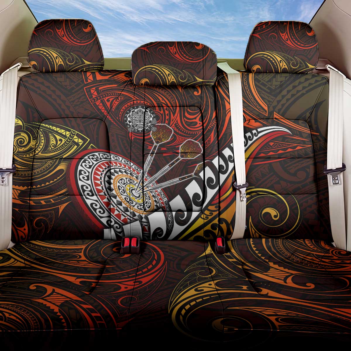 Fern Maori Darts Back Car Seat Cover New Zealand Darts