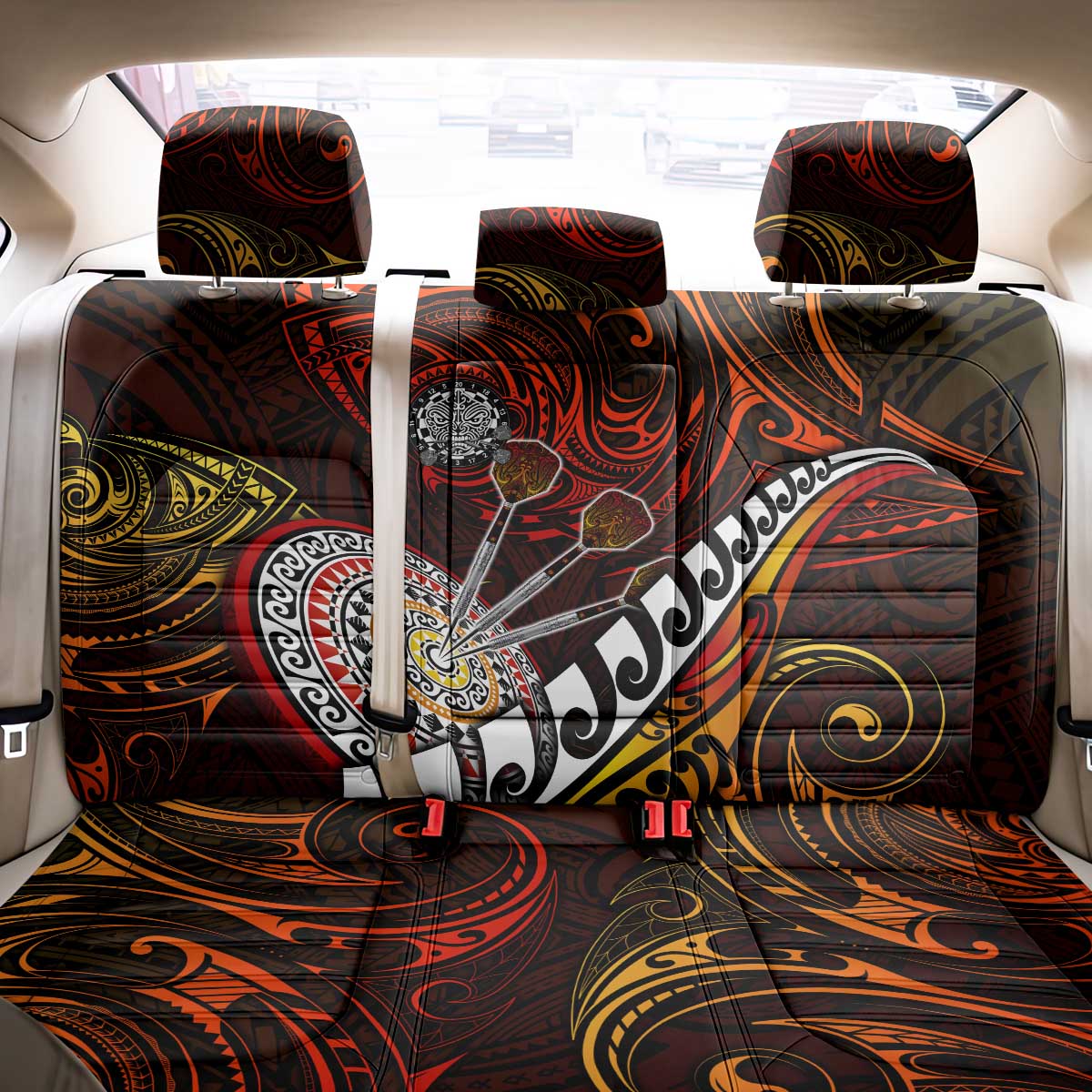Fern Maori Darts Back Car Seat Cover New Zealand Darts