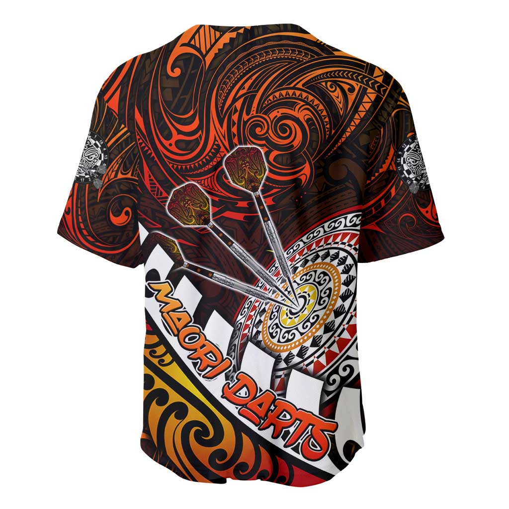 Personalised Fern Maori Darts Baseball Jersey New Zealand Darts