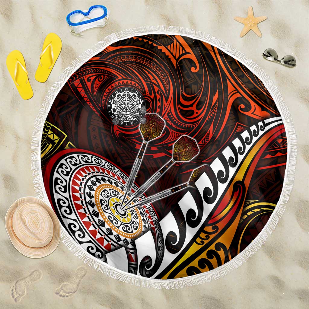 Fern Maori Darts Beach Blanket New Zealand Darts
