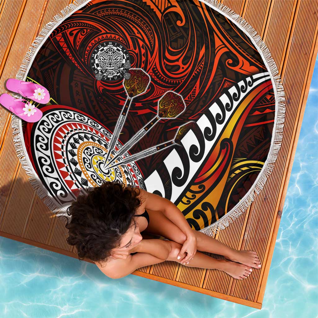 Fern Maori Darts Beach Blanket New Zealand Darts