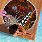 Fern Maori Darts Beach Blanket New Zealand Darts