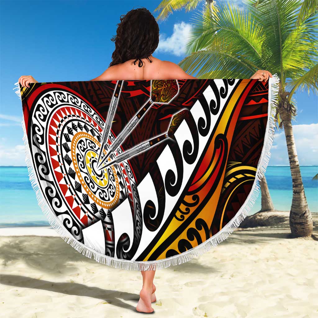 Fern Maori Darts Beach Blanket New Zealand Darts