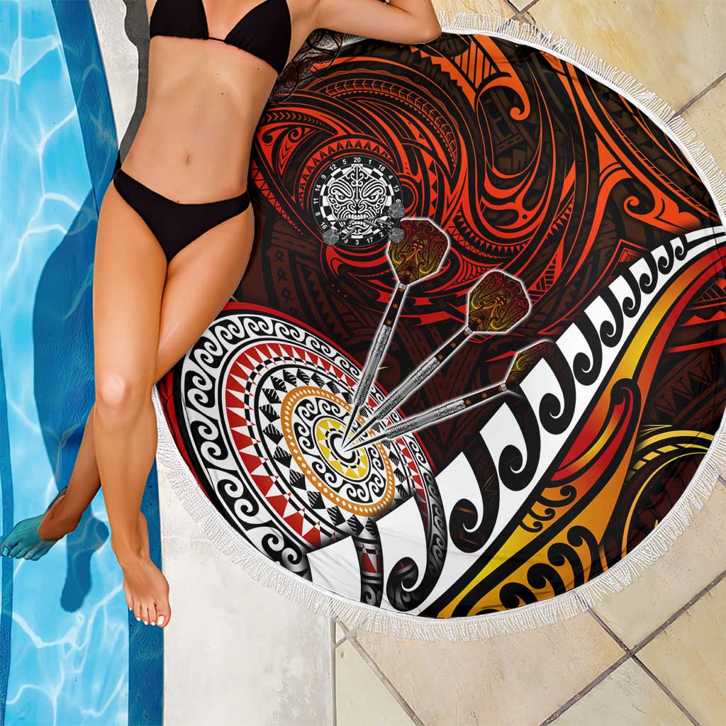 Fern Maori Darts Beach Blanket New Zealand Darts