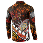 Personalised Fern Maori Darts Button Sweatshirt New Zealand Darts