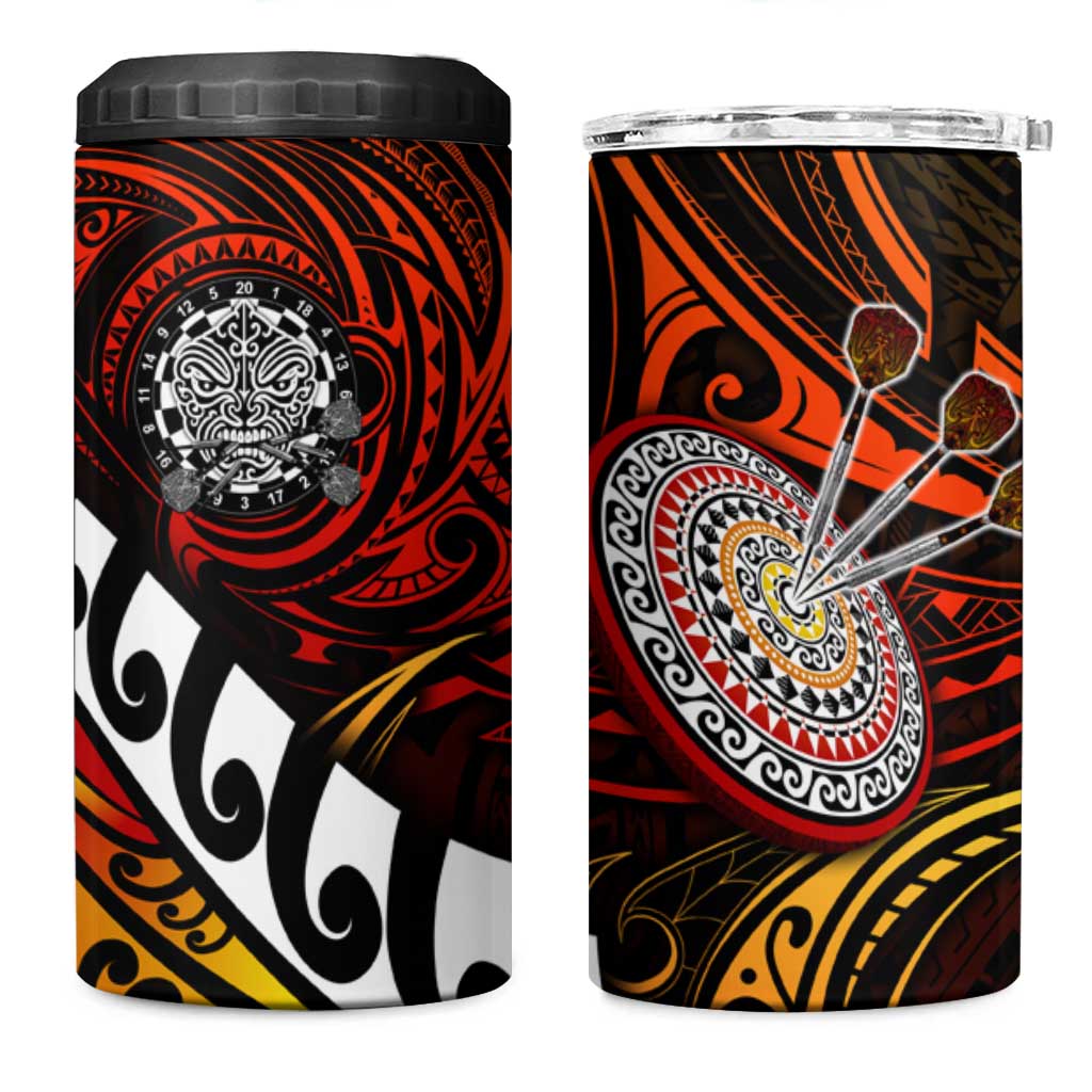 Fern Maori Darts 4 in 1 Can Cooler Tumbler New Zealand Darts