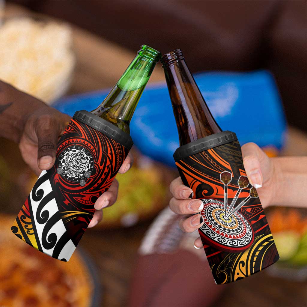 Fern Maori Darts 4 in 1 Can Cooler Tumbler New Zealand Darts