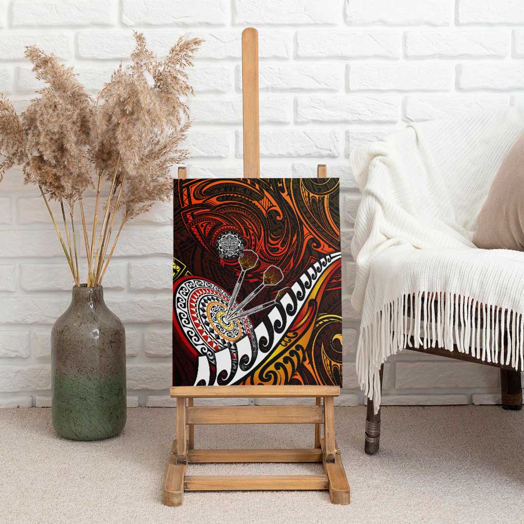 Fern Maori Darts Canvas Wall Art New Zealand Darts
