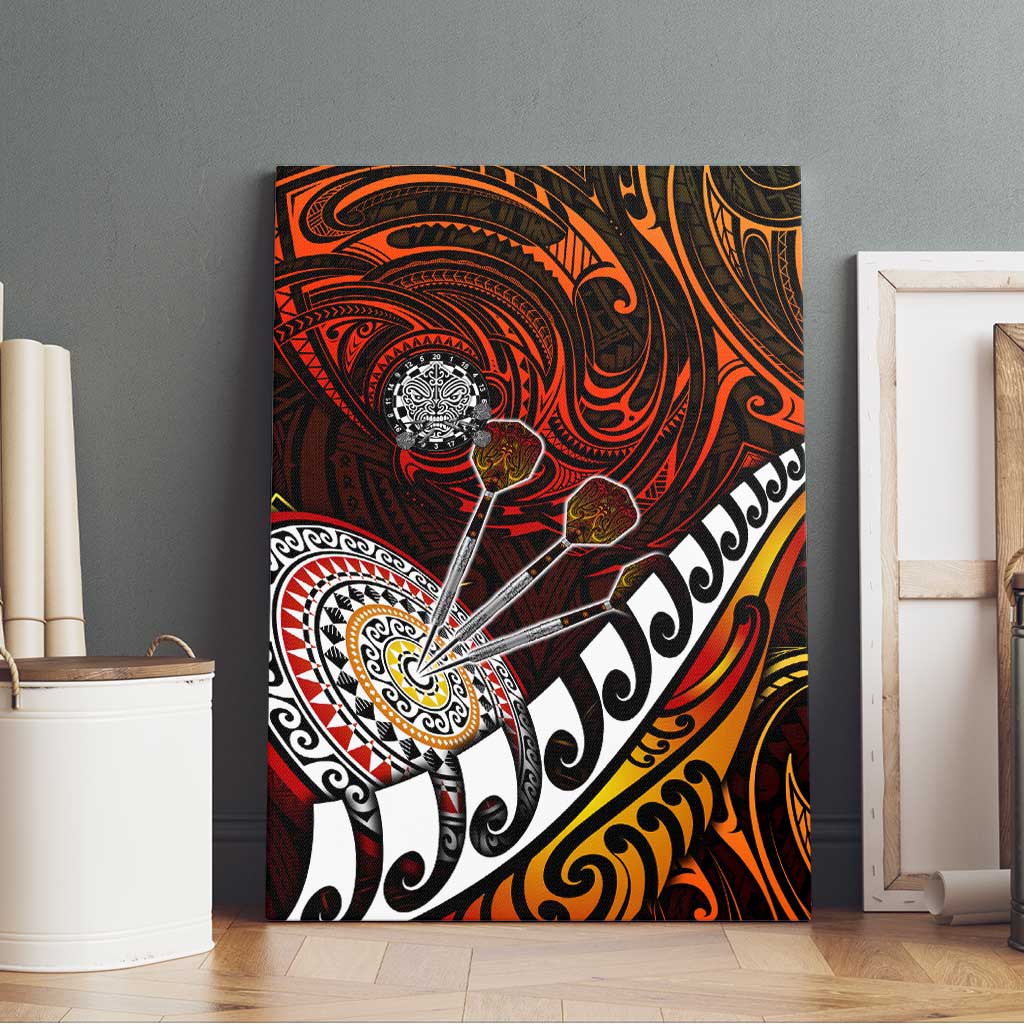 Fern Maori Darts Canvas Wall Art New Zealand Darts