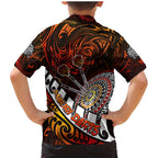 Personalised Fern Maori Darts Family Matching Mermaid Dress and Hawaiian Shirt New Zealand Darts