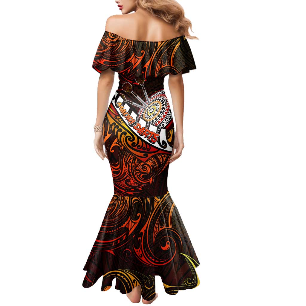 Personalised Fern Maori Darts Family Matching Mermaid Dress and Hawaiian Shirt New Zealand Darts