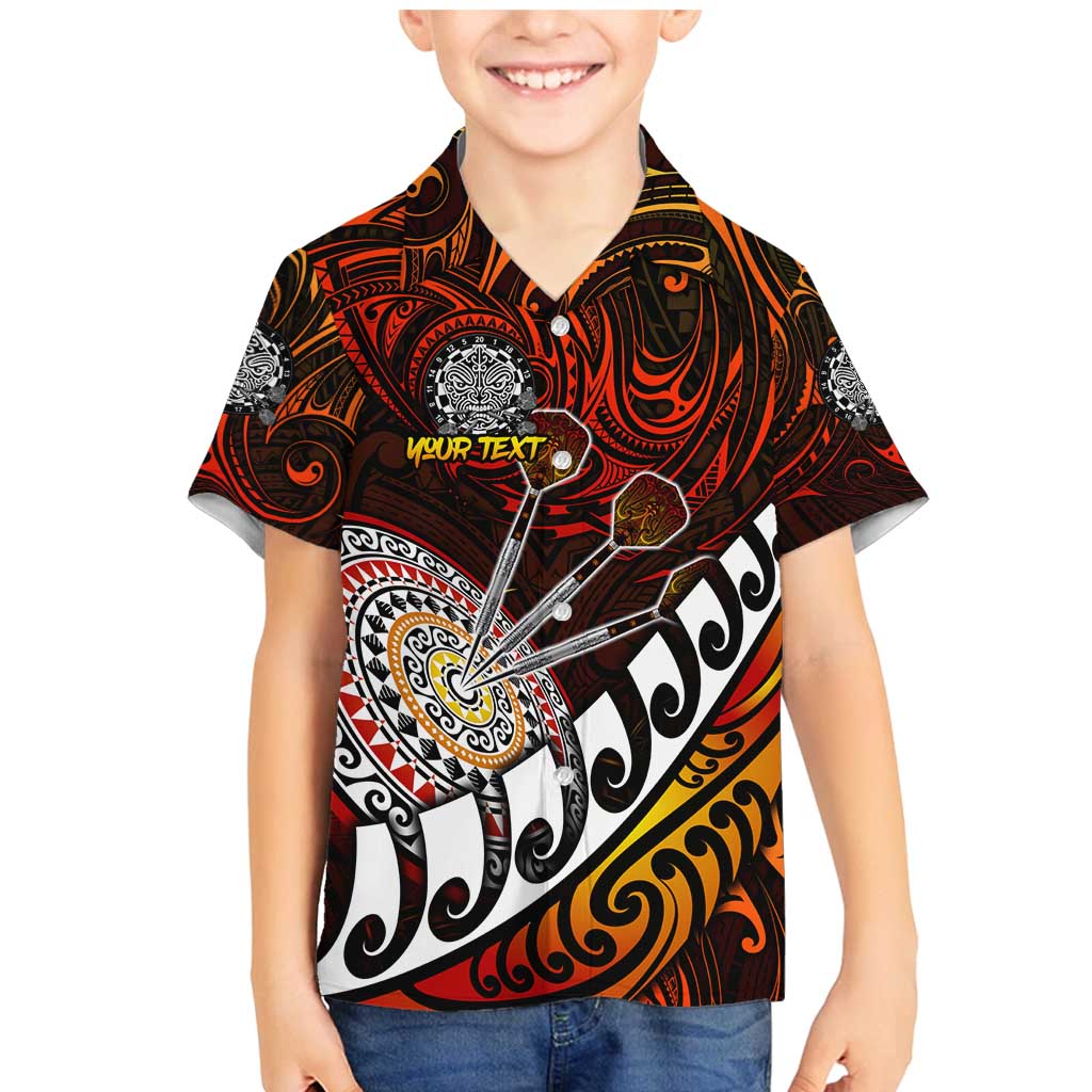Personalised Fern Maori Darts Family Matching Mermaid Dress and Hawaiian Shirt New Zealand Darts