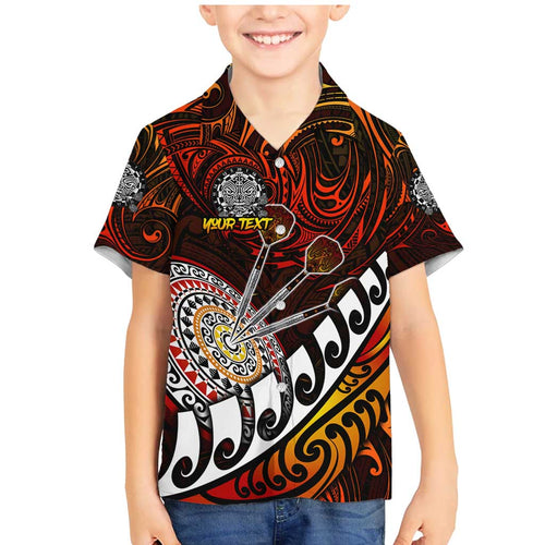 Personalised Fern Maori Darts Family Matching Mermaid Dress and Hawaiian Shirt New Zealand Darts