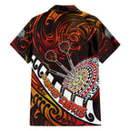 Personalised Fern Maori Darts Family Matching Off Shoulder Maxi Dress and Hawaiian Shirt New Zealand Darts