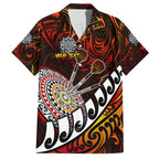 Personalised Fern Maori Darts Family Matching Off Shoulder Short Dress and Hawaiian Shirt New Zealand Darts
