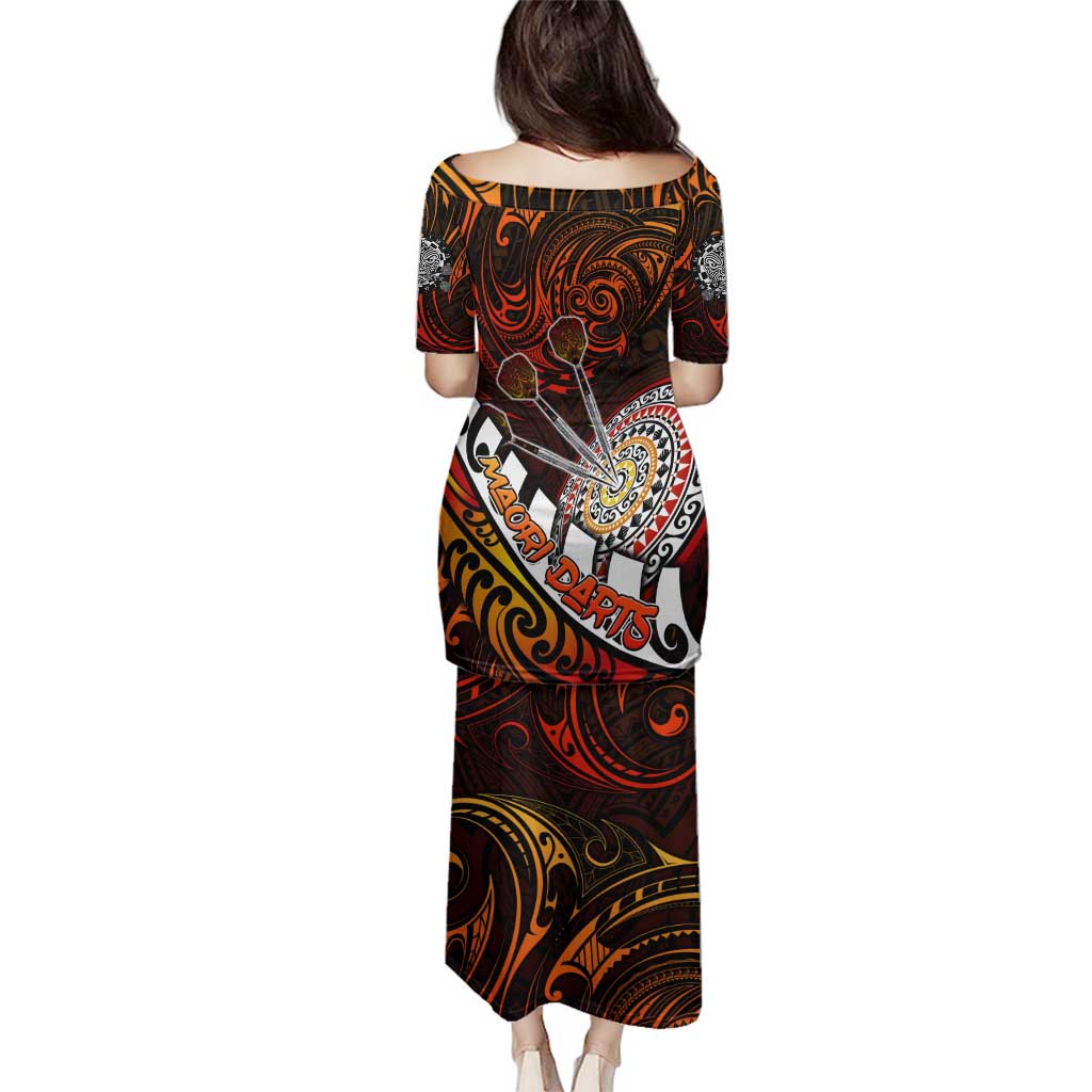 Personalised Fern Maori Darts Family Matching Puletasi and Hawaiian Shirt New Zealand Darts