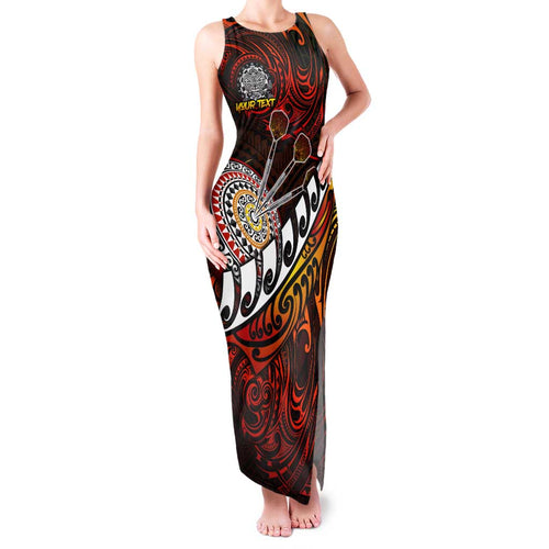 Personalised Fern Maori Darts Family Matching Tank Maxi Dress and Hawaiian Shirt New Zealand Darts