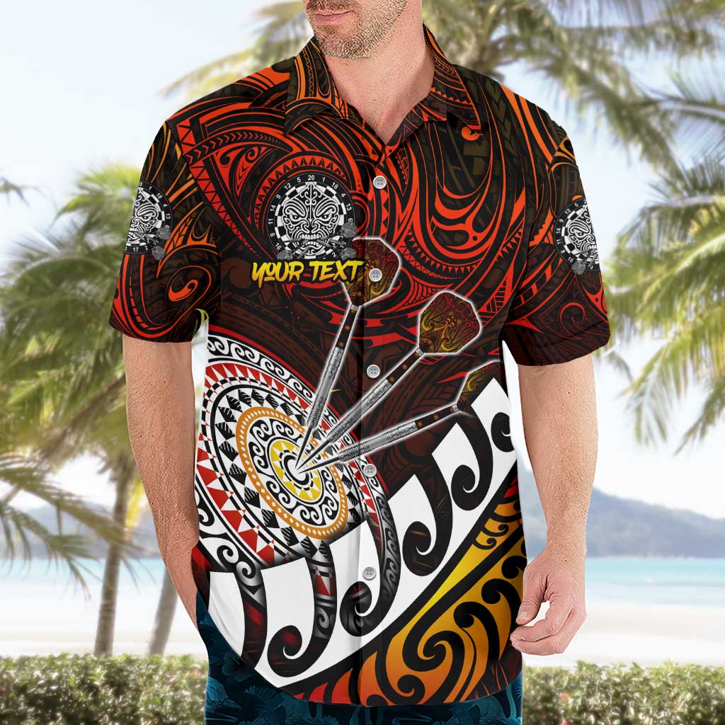 Personalised Fern Maori Darts Hawaiian Shirt New Zealand Darts