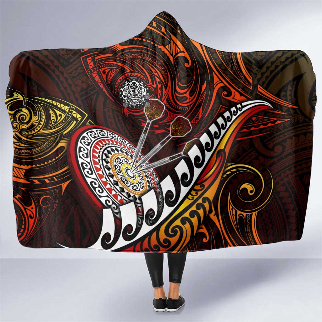 Fern Maori Darts Hooded Blanket New Zealand Darts