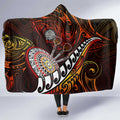 Fern Maori Darts Hooded Blanket New Zealand Darts