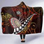 Fern Maori Darts Hooded Blanket New Zealand Darts