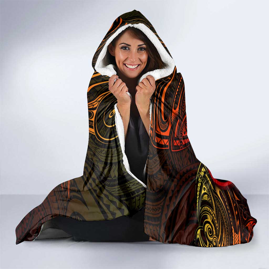 Fern Maori Darts Hooded Blanket New Zealand Darts