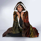 Fern Maori Darts Hooded Blanket New Zealand Darts