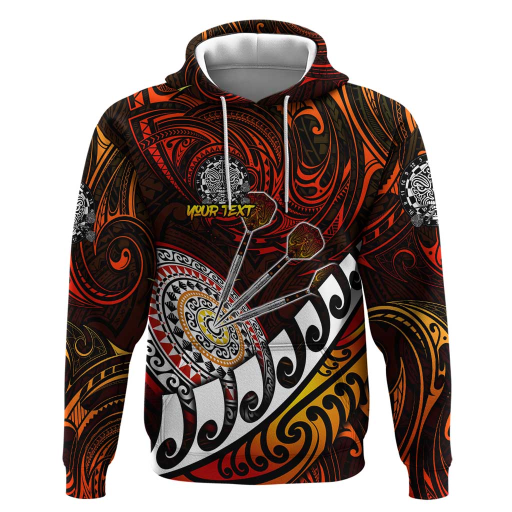 Personalised Fern Maori Darts Hoodie New Zealand Darts