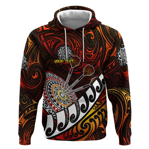 Personalised Fern Maori Darts Hoodie New Zealand Darts