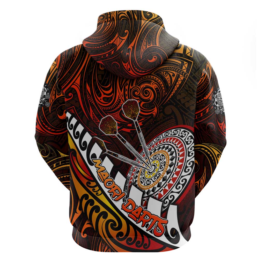 Personalised Fern Maori Darts Hoodie New Zealand Darts