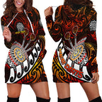 Personalised Fern Maori Darts Hoodie Dress New Zealand Darts