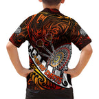 Personalised Fern Maori Darts Kid Hawaiian Shirt New Zealand Darts