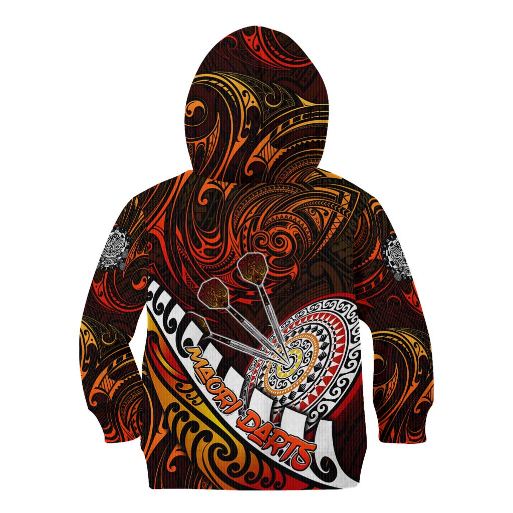 Personalised Fern Maori Darts Kid Hoodie New Zealand Darts